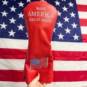 NWOT ❤️ Wolph American Head Covers Golf Driver, Iconic Red MAGA gift for him